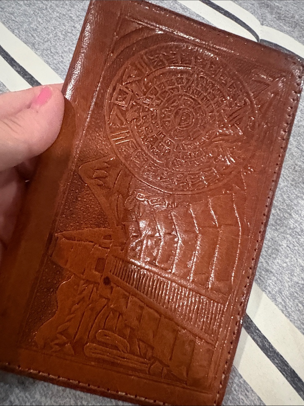Vintage Hand Tooled Bifold Tall Wallet México